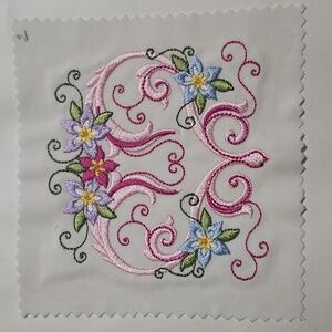 Handmade machine embroidery patch